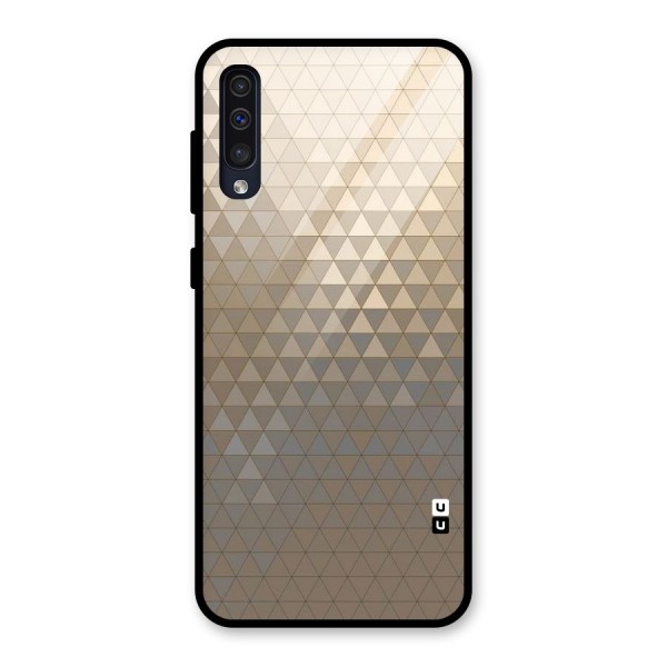 Beautiful Golden Pattern Glass Back Case for Galaxy A50