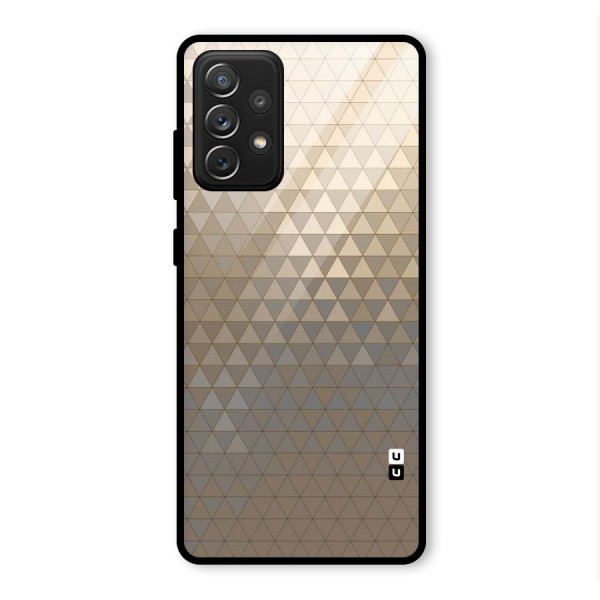 Beautiful Golden Pattern Glass Back Case for Galaxy A72