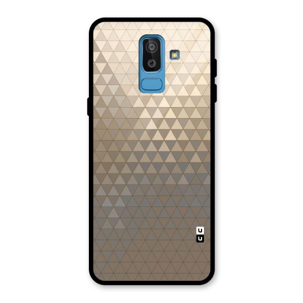 Beautiful Golden Pattern Glass Back Case for Galaxy J8