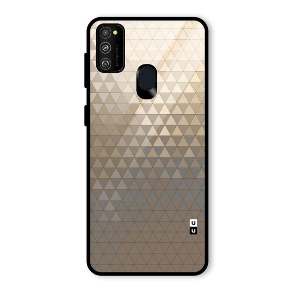 Beautiful Golden Pattern Glass Back Case for Galaxy M21