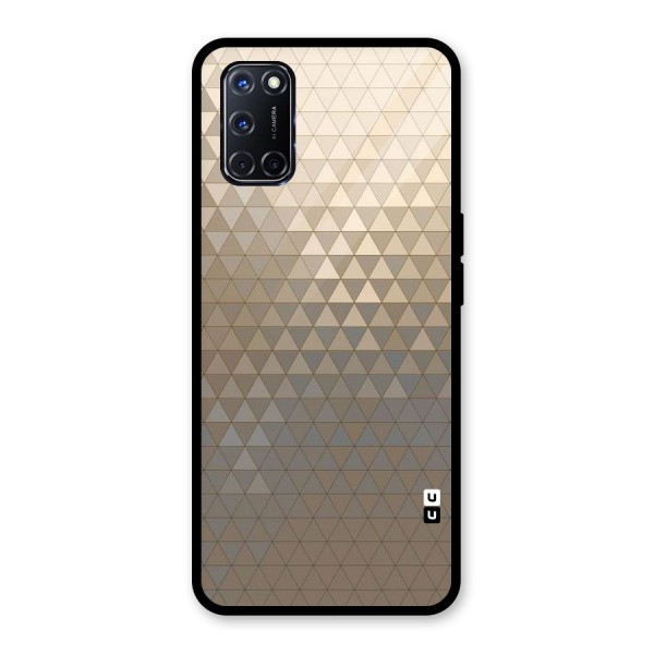 Beautiful Golden Pattern Glass Back Case for Oppo A52