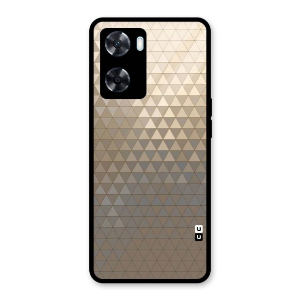 Beautiful Golden Pattern Glass Back Case for Oppo A77