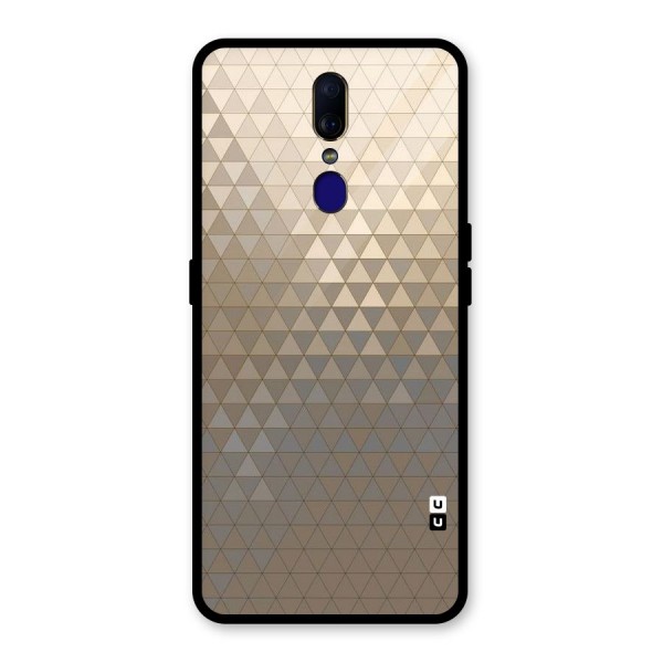 Beautiful Golden Pattern Glass Back Case for Oppo F11