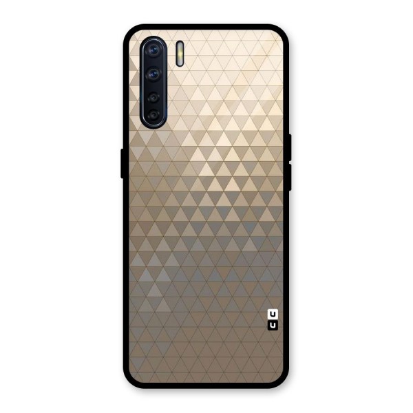 Beautiful Golden Pattern Glass Back Case for Oppo F15