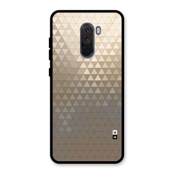 Beautiful Golden Pattern Glass Back Case for Poco F1