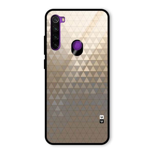 Beautiful Golden Pattern Glass Back Case for Redmi Note 8