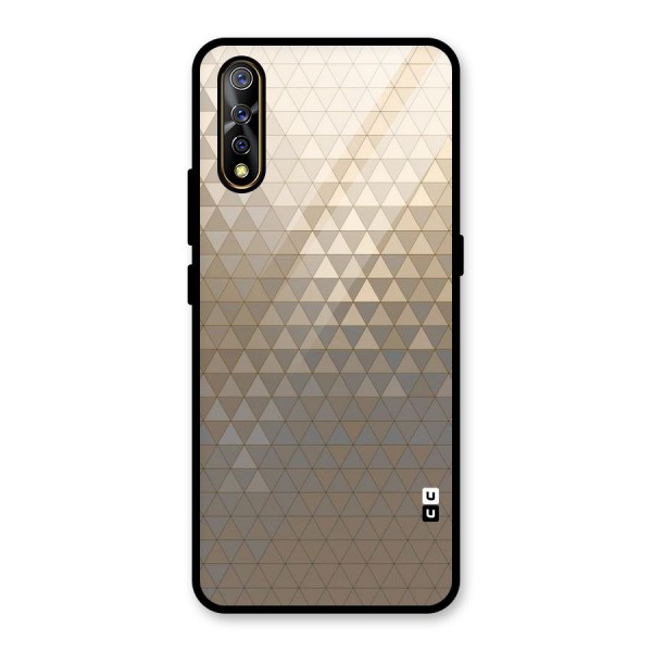 Beautiful Golden Pattern Glass Back Case for Vivo S1