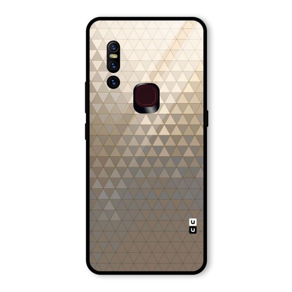 Beautiful Golden Pattern Glass Back Case for Vivo V15