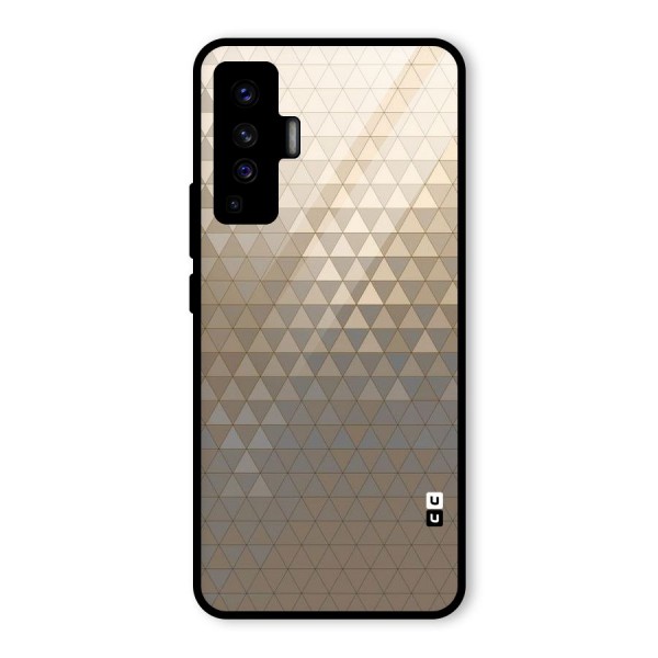 Beautiful Golden Pattern Glass Back Case for Vivo X50