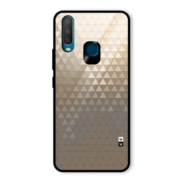 Beautiful Golden Pattern Glass Back Case for Vivo Y12