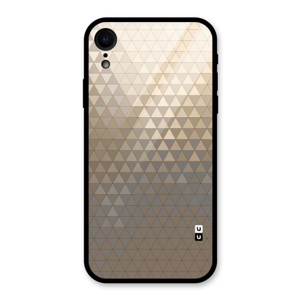 Beautiful Golden Pattern Glass Back Case for XR