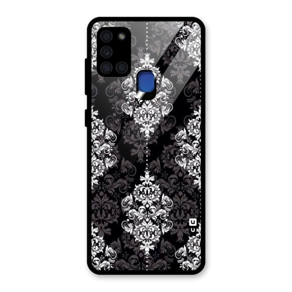 Beautiful Grey Pattern Glass Back Case for Galaxy A21s