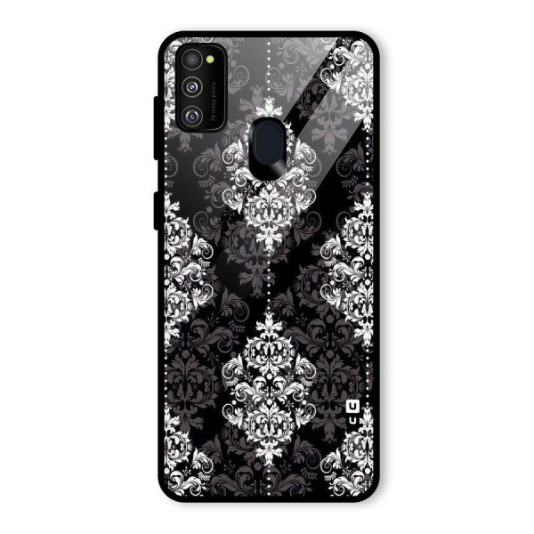 Beautiful Grey Pattern Glass Back Case for Galaxy M21