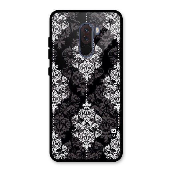 Beautiful Grey Pattern Glass Back Case for Poco F1