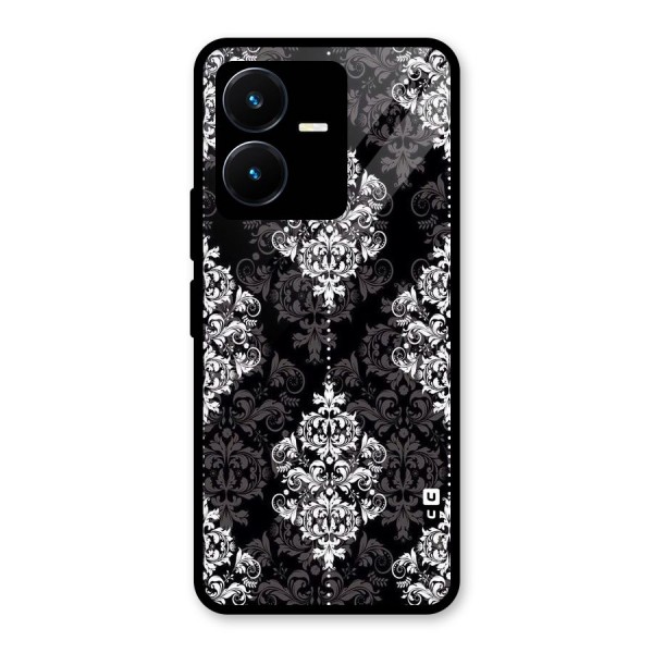 Beautiful Grey Pattern Glass Back Case for Vivo Y22