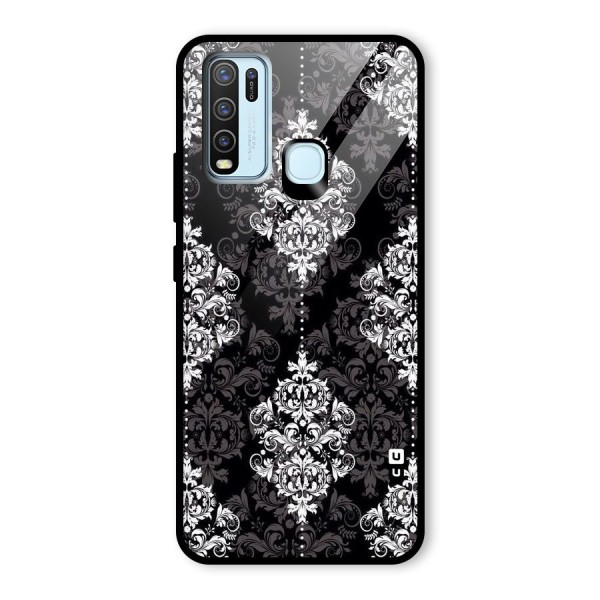 Beautiful Grey Pattern Glass Back Case for Vivo Y30