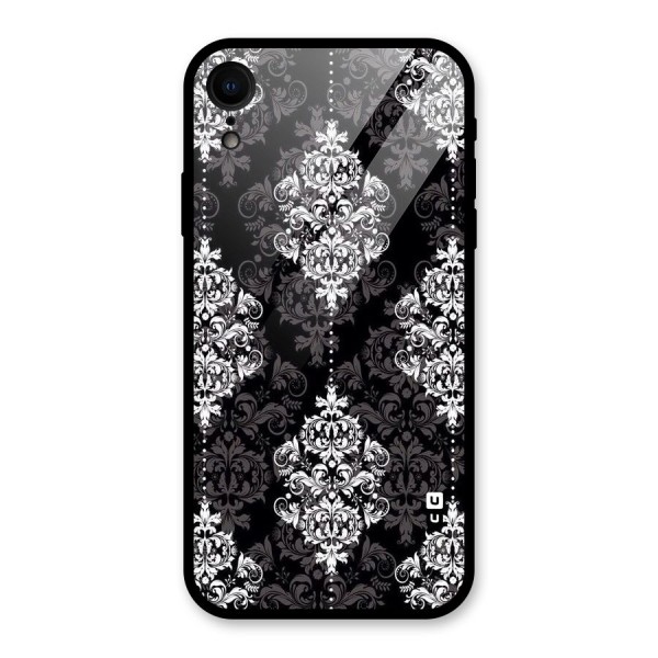 Beautiful Grey Pattern Glass Back Case for XR