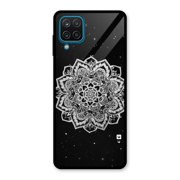 Beautiful Mandala Design Glass Back Case for Galaxy A12