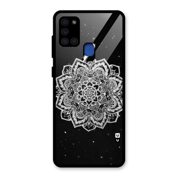 Beautiful Mandala Design Glass Back Case for Galaxy A21s