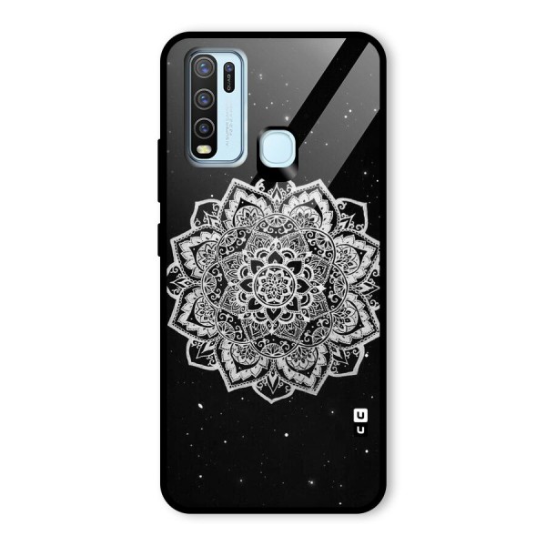 Beautiful Mandala Design Glass Back Case for Vivo Y30