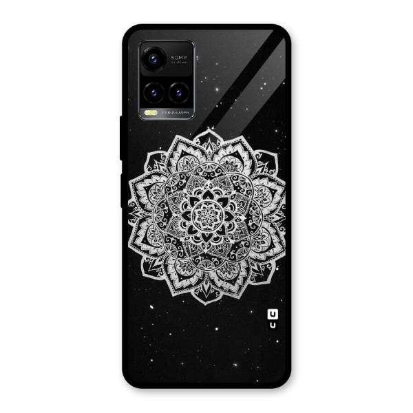 Beautiful Mandala Design Glass Back Case for Vivo Y33s