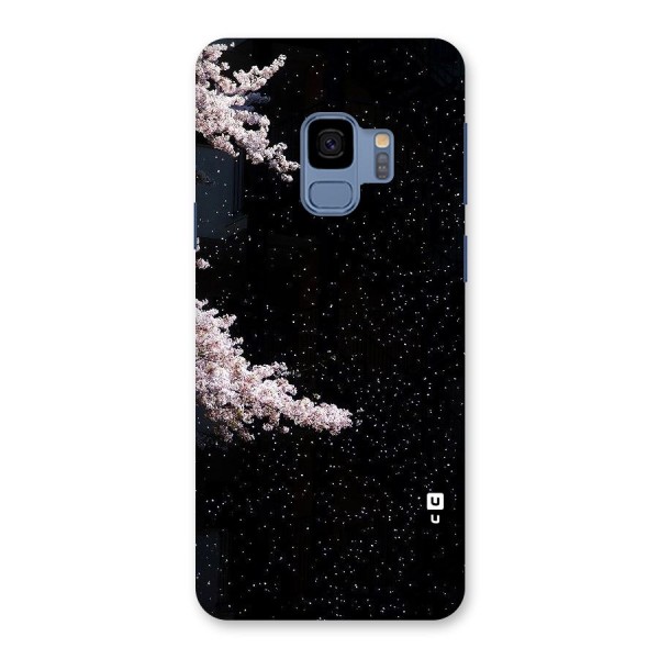 Beautiful Night Sky Flowers Back Case for Galaxy S9