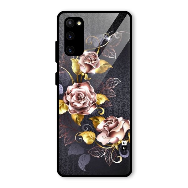 Beautiful Old Floral Design Glass Back Case for Galaxy S20 FE