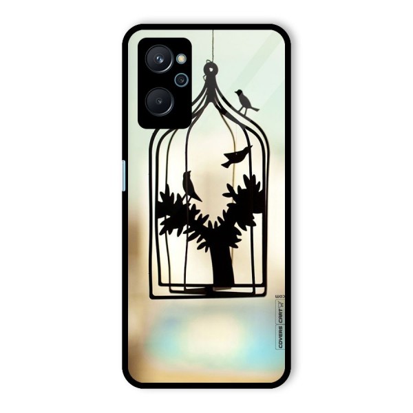 Beautiful Pegion Cage Glass Back Case for Realme 9i