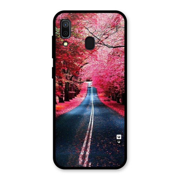 Beautiful Red Trees Glass Back Case for Galaxy A30