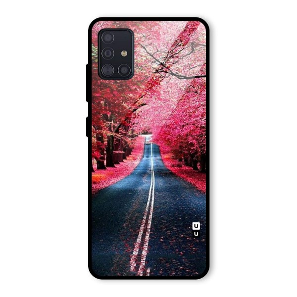 Beautiful Red Trees Glass Back Case for Galaxy A51