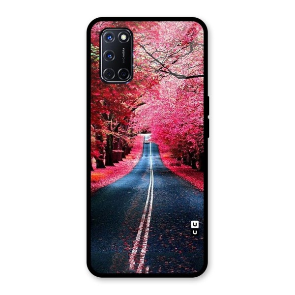 Beautiful Red Trees Glass Back Case for Oppo A52