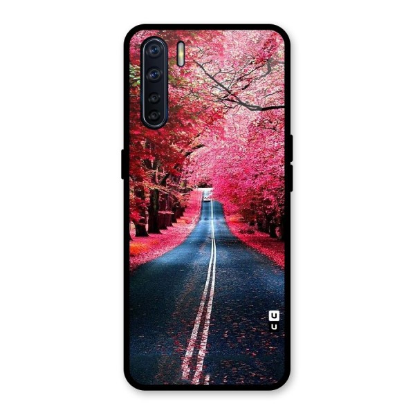 Beautiful Red Trees Glass Back Case for Oppo F15