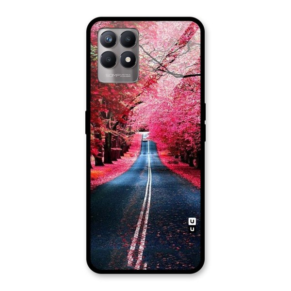 Beautiful Red Trees Glass Back Case for Realme 8i