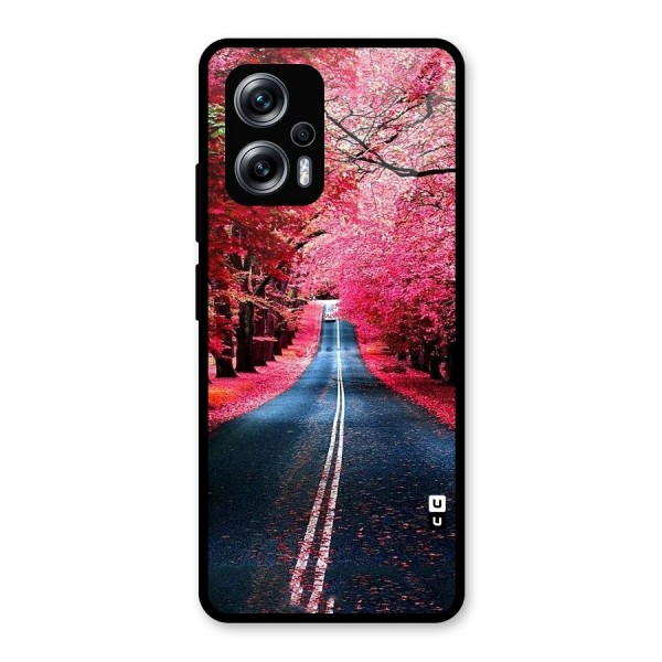 Beautiful Red Trees Glass Back Case for Redmi K50i