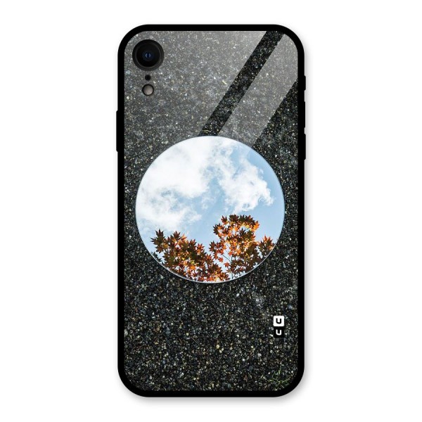 Beautiful Sky Leaves Glass Back Case for XR