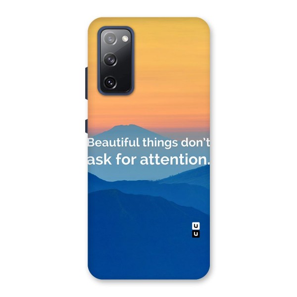 Beautiful Things Quote Back Case for Galaxy S20 FE