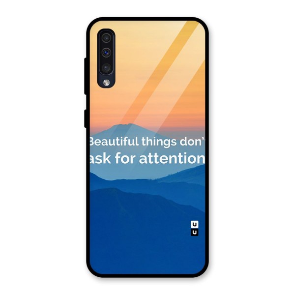 Beautiful Things Quote Glass Back Case for Galaxy A50s