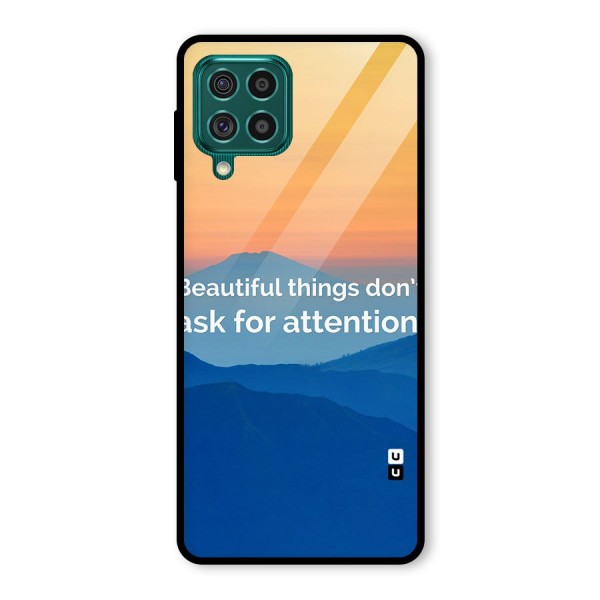 Beautiful Things Quote Glass Back Case for Galaxy F62