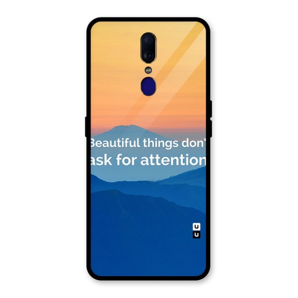 Beautiful Things Quote Glass Back Case for Oppo F11