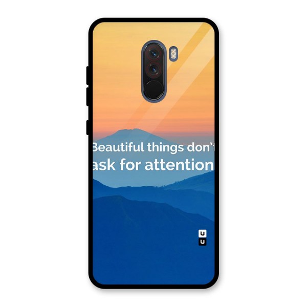 Beautiful Things Quote Glass Back Case for Poco F1