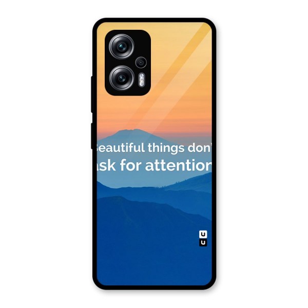 Beautiful Things Quote Glass Back Case for Redmi K50i