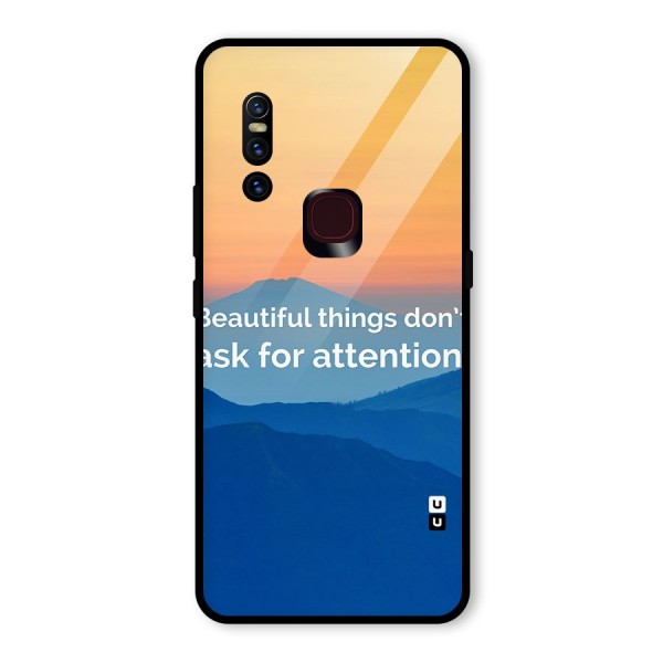 Beautiful Things Quote Glass Back Case for Vivo V15