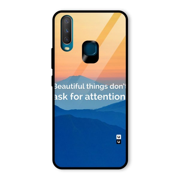 Beautiful Things Quote Glass Back Case for Vivo Y12