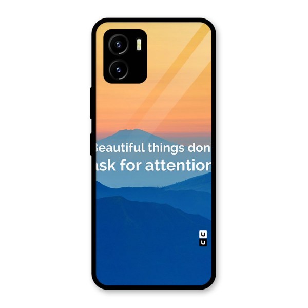 Beautiful Things Quote Glass Back Case for Vivo Y15s