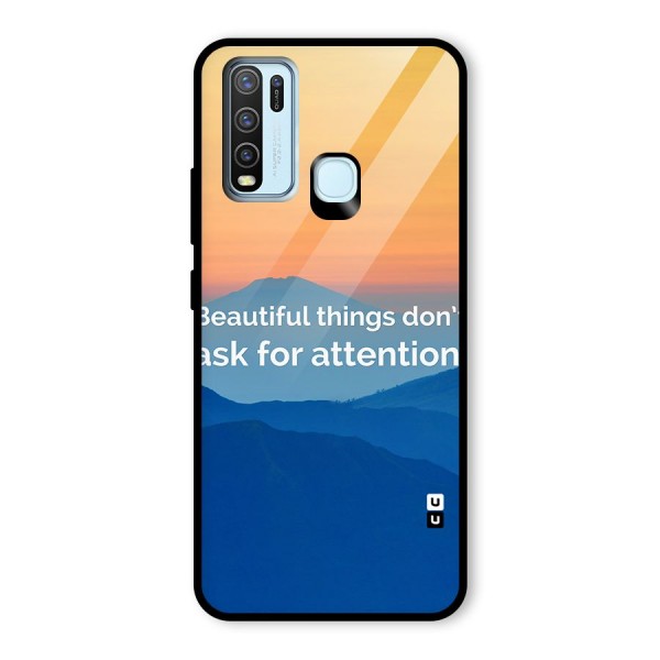 Beautiful Things Quote Glass Back Case for Vivo Y30