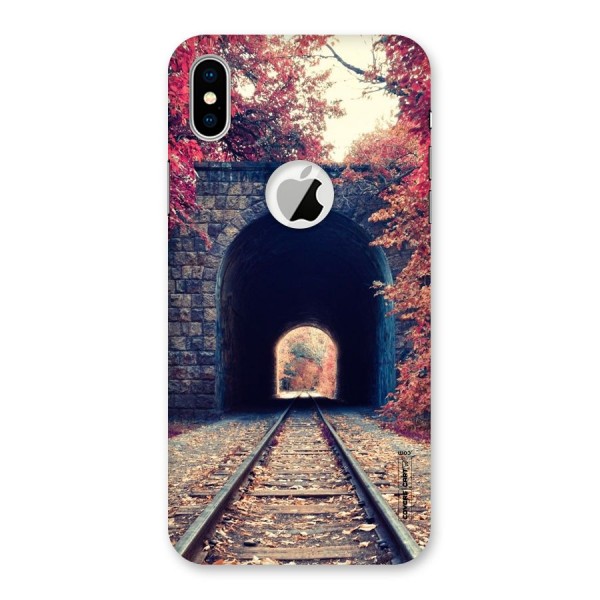 Beautiful Track Back Case for iPhone XS Logo Cut