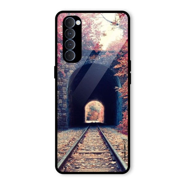 Beautiful Track Glass Back Case for Oppo Reno4 Pro