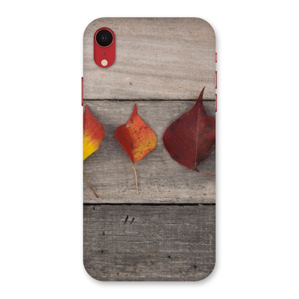 Beautiful Wood Leafs Back Case for iPhone XR