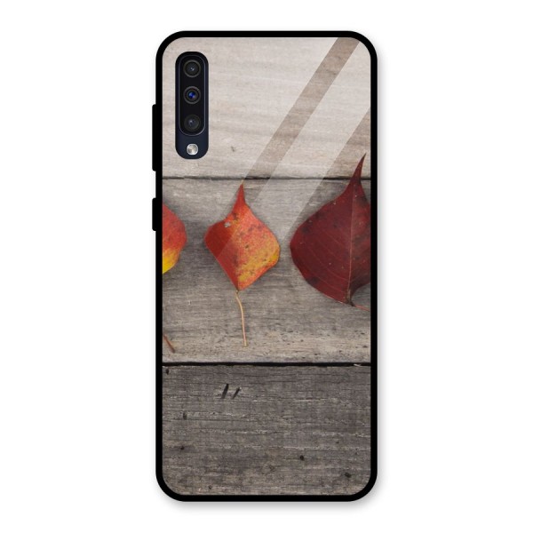 Beautiful Wood Leafs Glass Back Case for Galaxy A50s