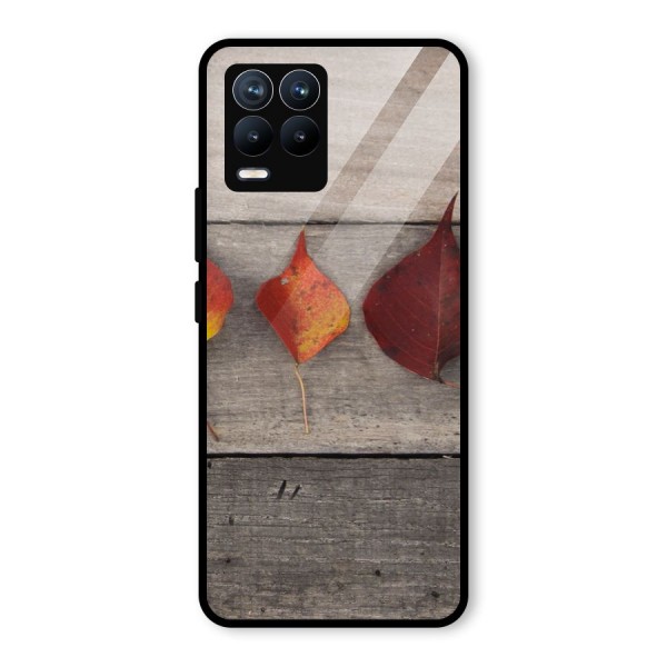 Beautiful Wood Leafs Glass Back Case for Realme 8